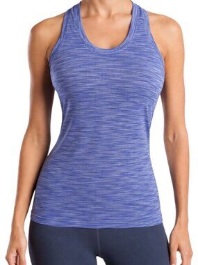 Athleta Racerback Tank Blue Heathered Stretch XL